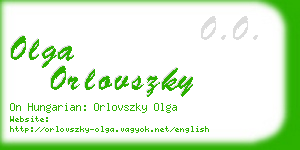 olga orlovszky business card